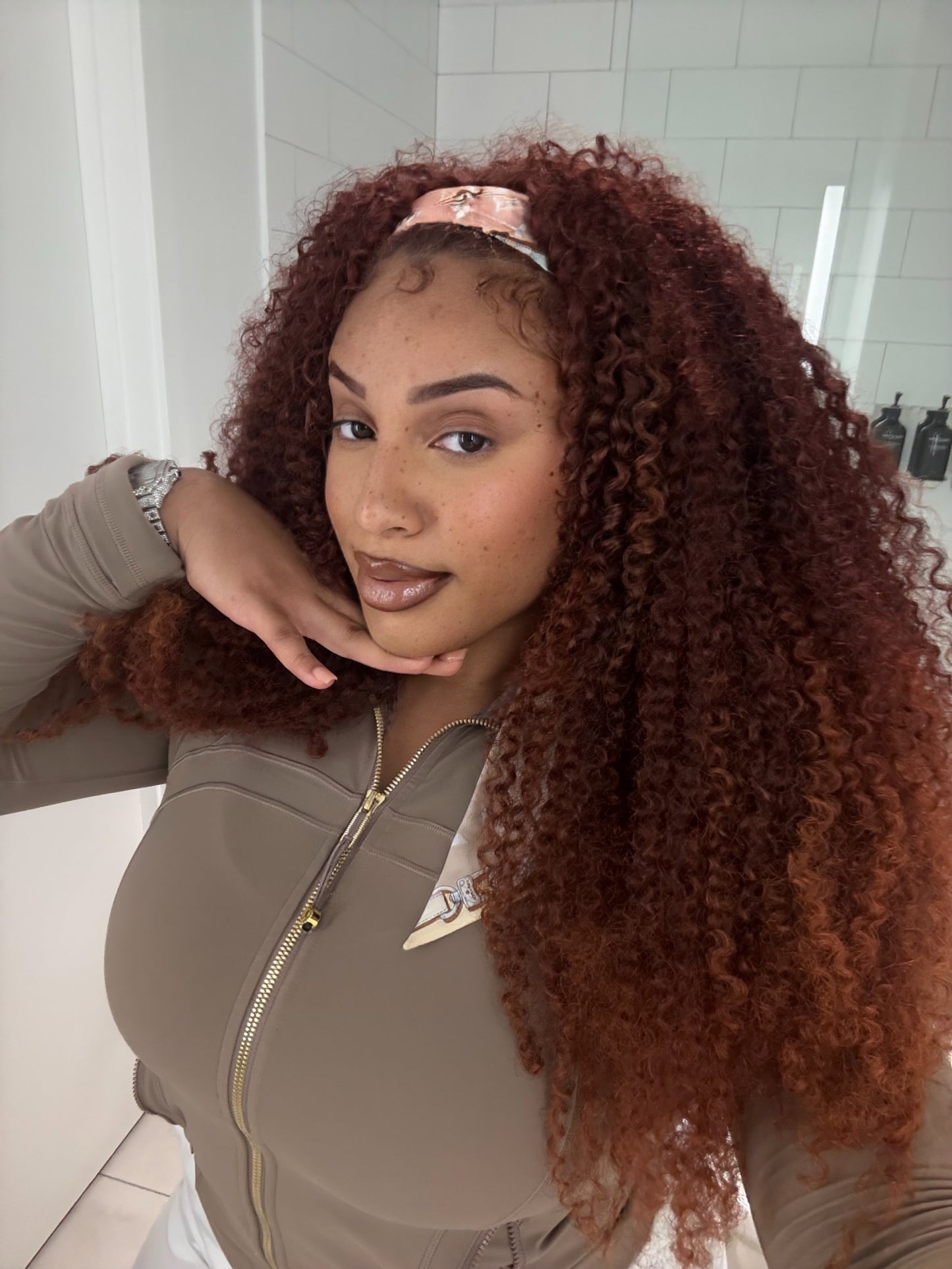 Kinky curly half wig