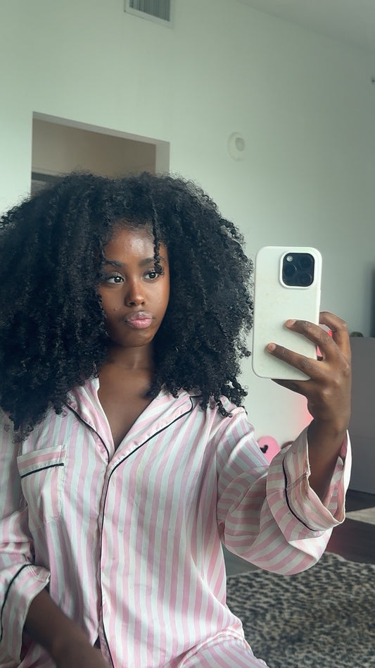 Kinky curly half wig